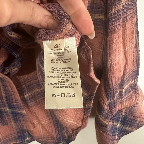 BDG Women’s Plaid Shirt - Pink and Blue - Picture 4 of 5